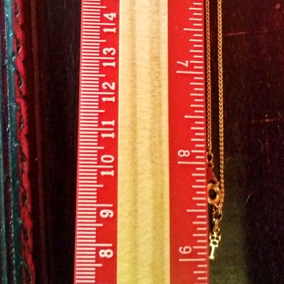 c1960s Crown Trifari Mod Deep Red & Gold Pendant Necklace - Picture 7 of 8